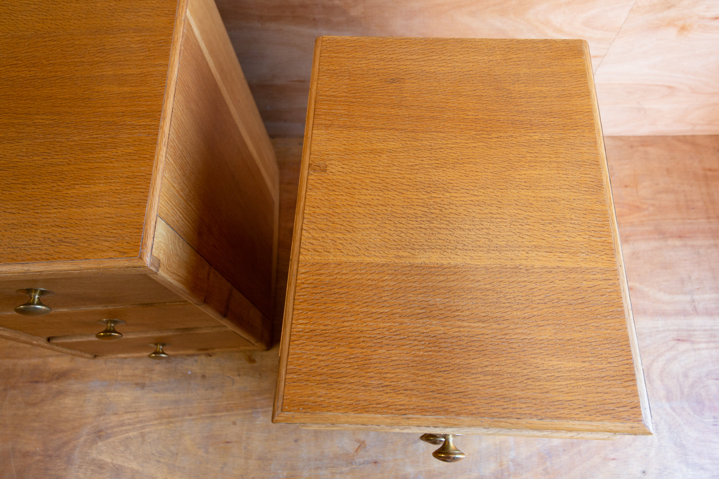 Vintage Oak Bedside Drawers