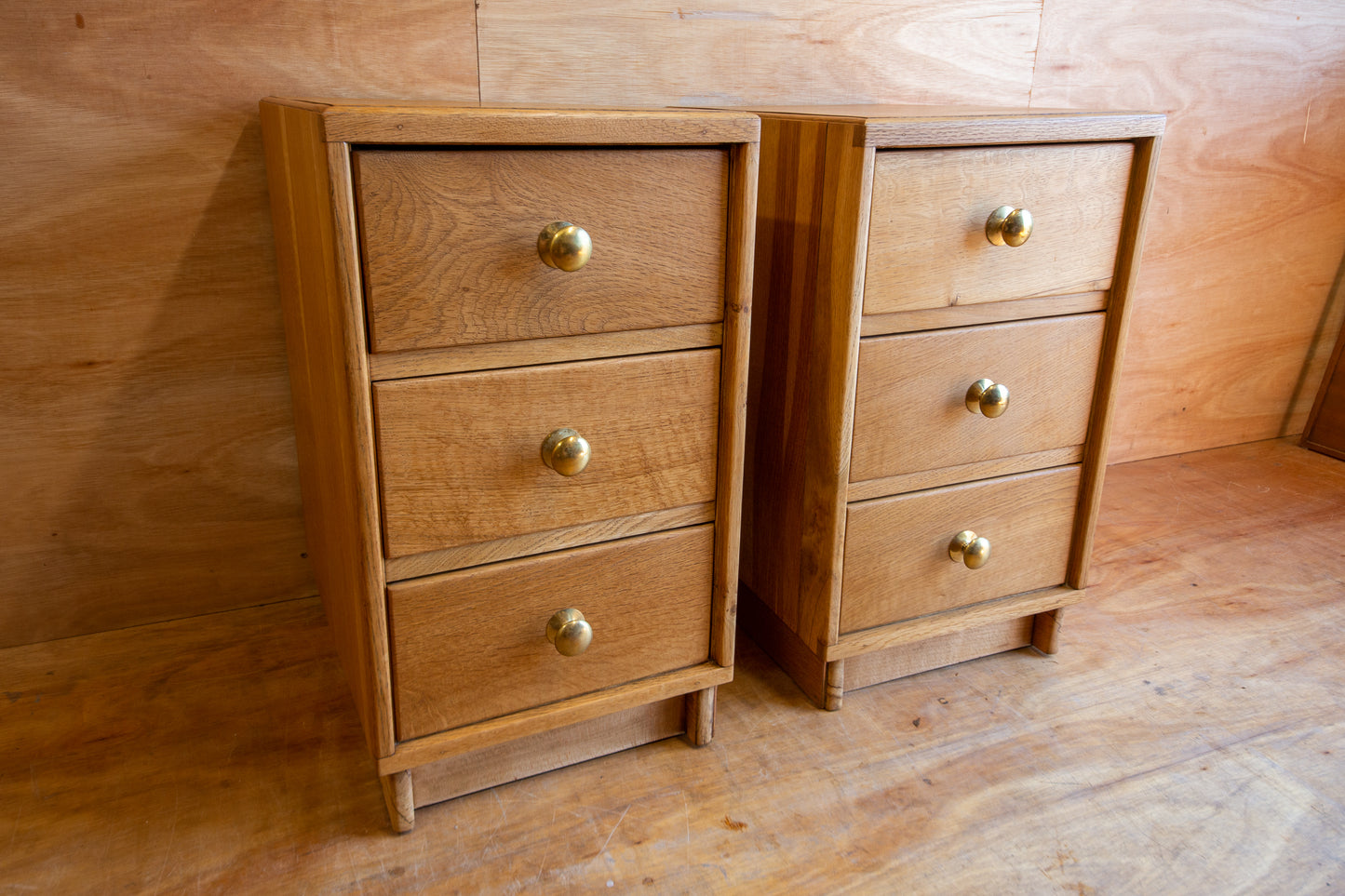 Vintage Oak Bedside Drawers