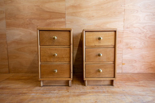 Vintage Oak Bedside Drawers