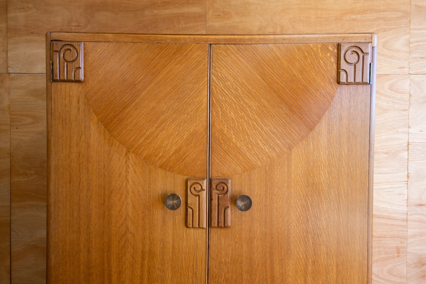 Art Deco Oak Tallboy