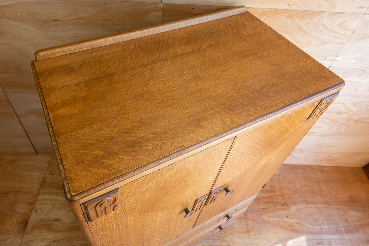 Art Deco Oak Tallboy