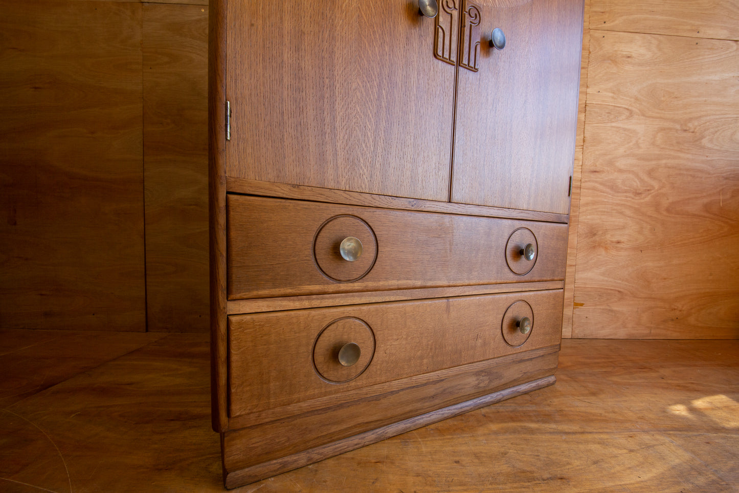 Art Deco Oak Tallboy