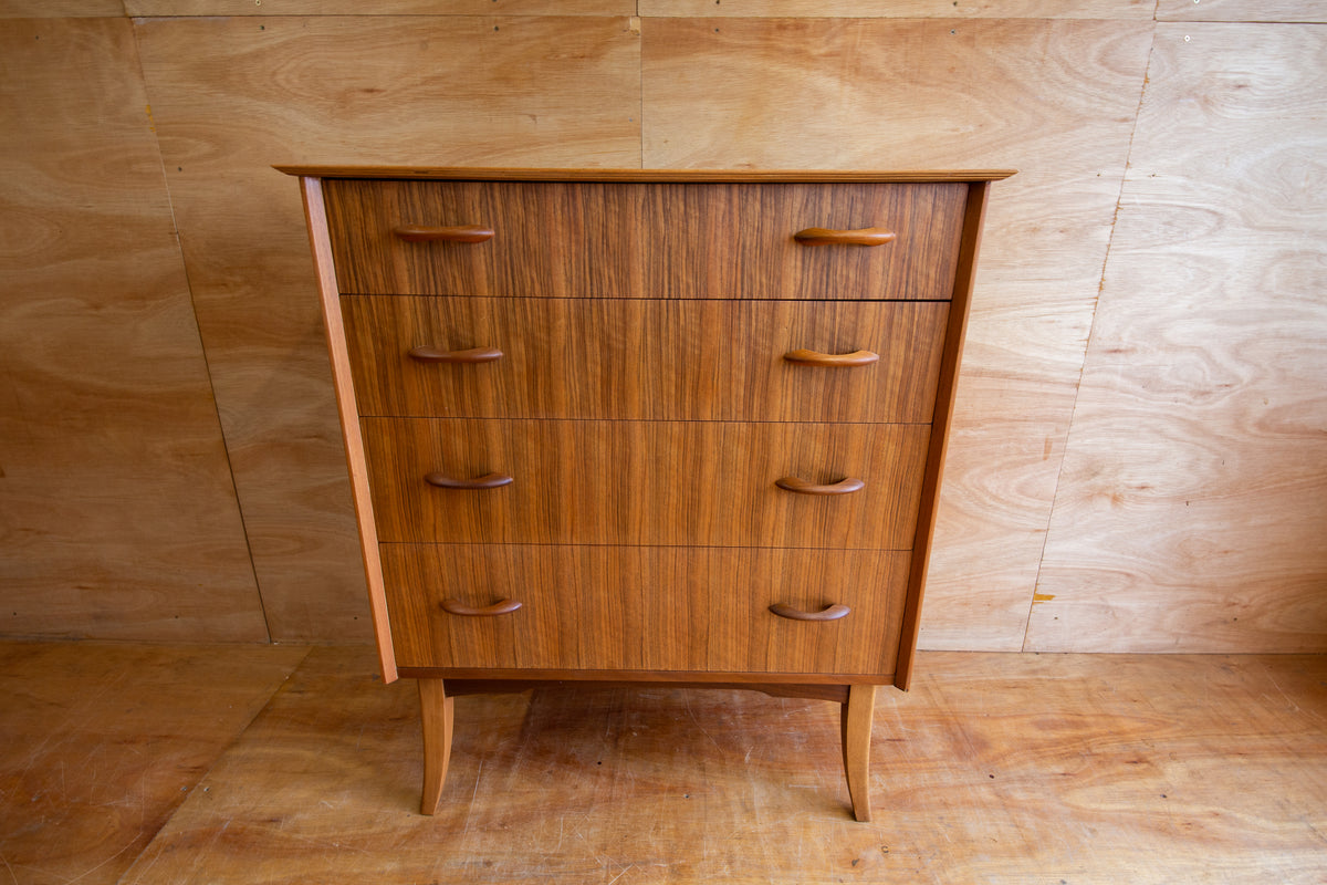 Vintage Wrighton Walnut Chest of Drawers