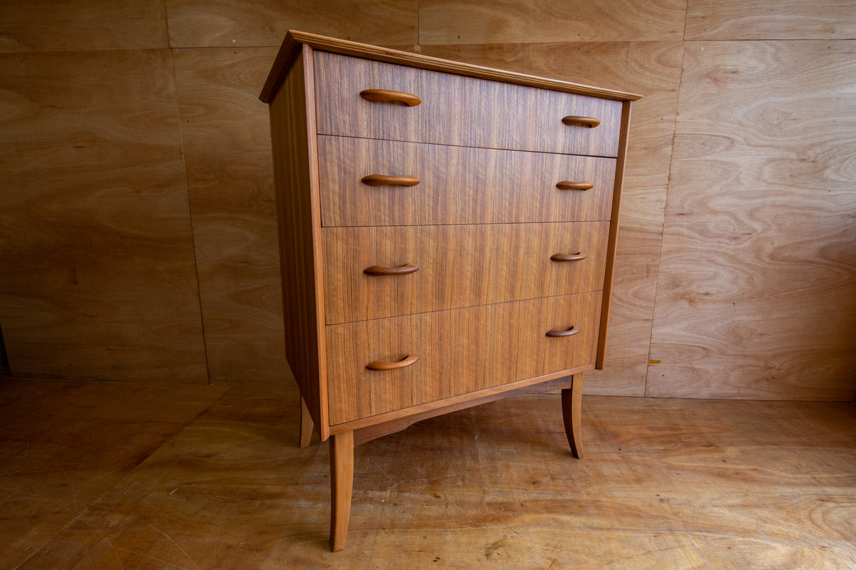 Vintage Wrighton Walnut Chest of Drawers