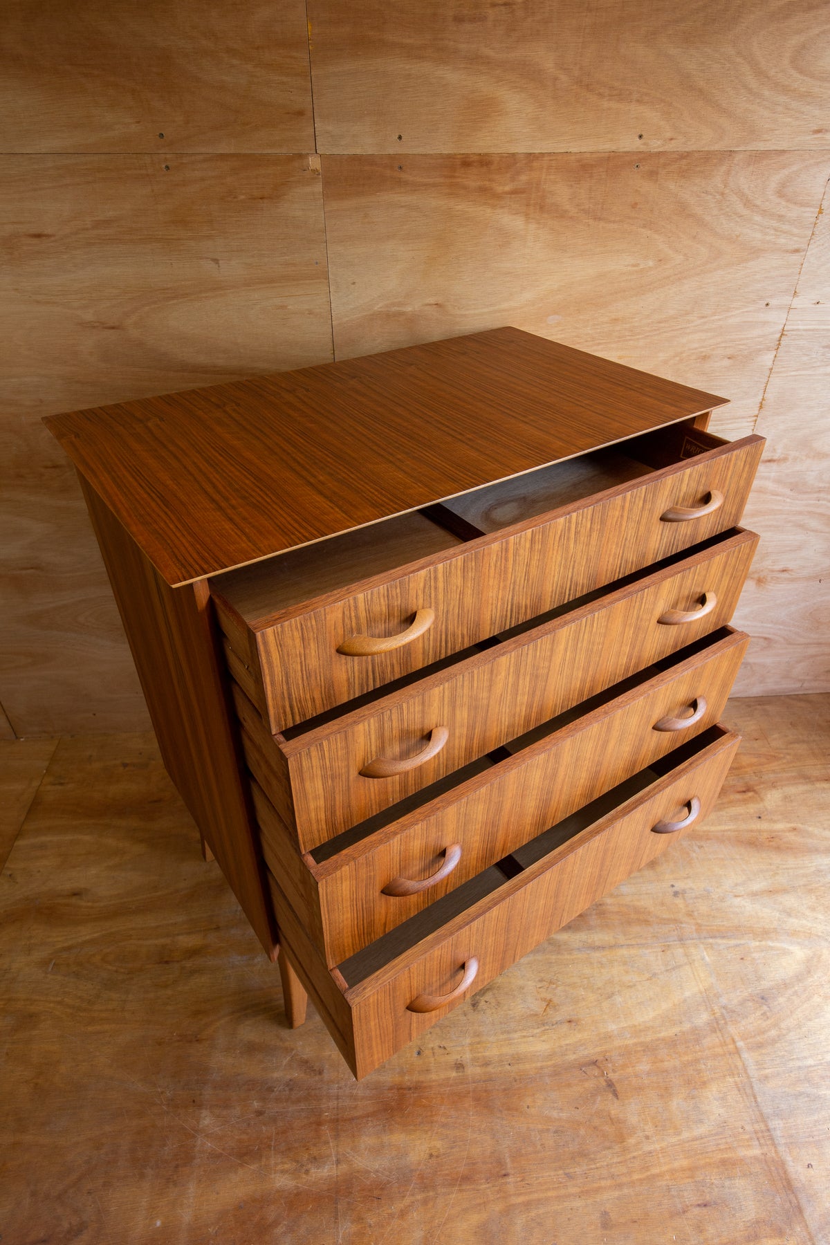Vintage Wrighton Walnut Chest of Drawers