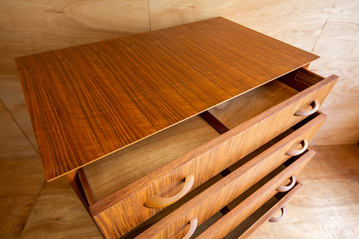 Vintage Wrighton Walnut Chest of Drawers
