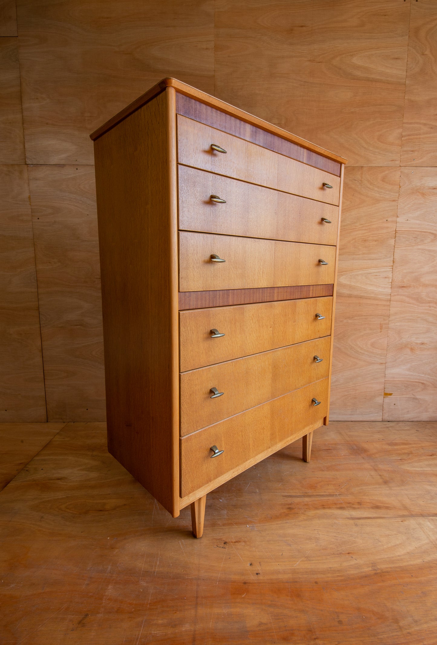 Vintage Lebus Oak Chest of Drawers