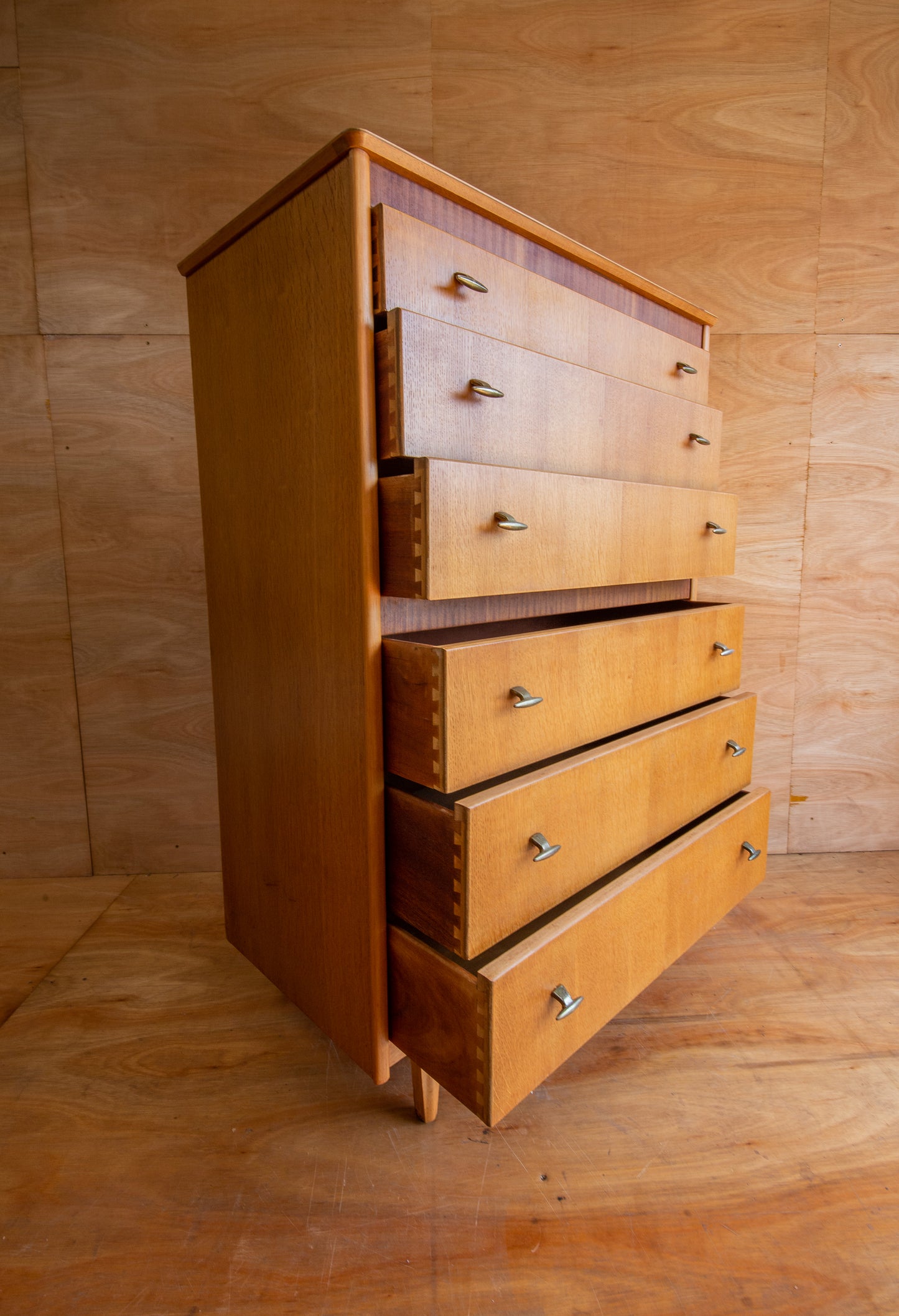 Vintage Lebus Oak Chest of Drawers
