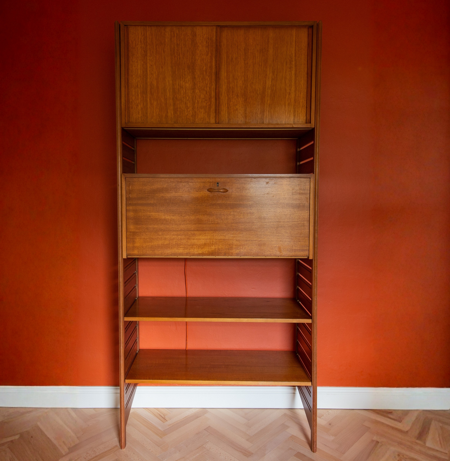 Ladderax Teak Shelving Wall Unit