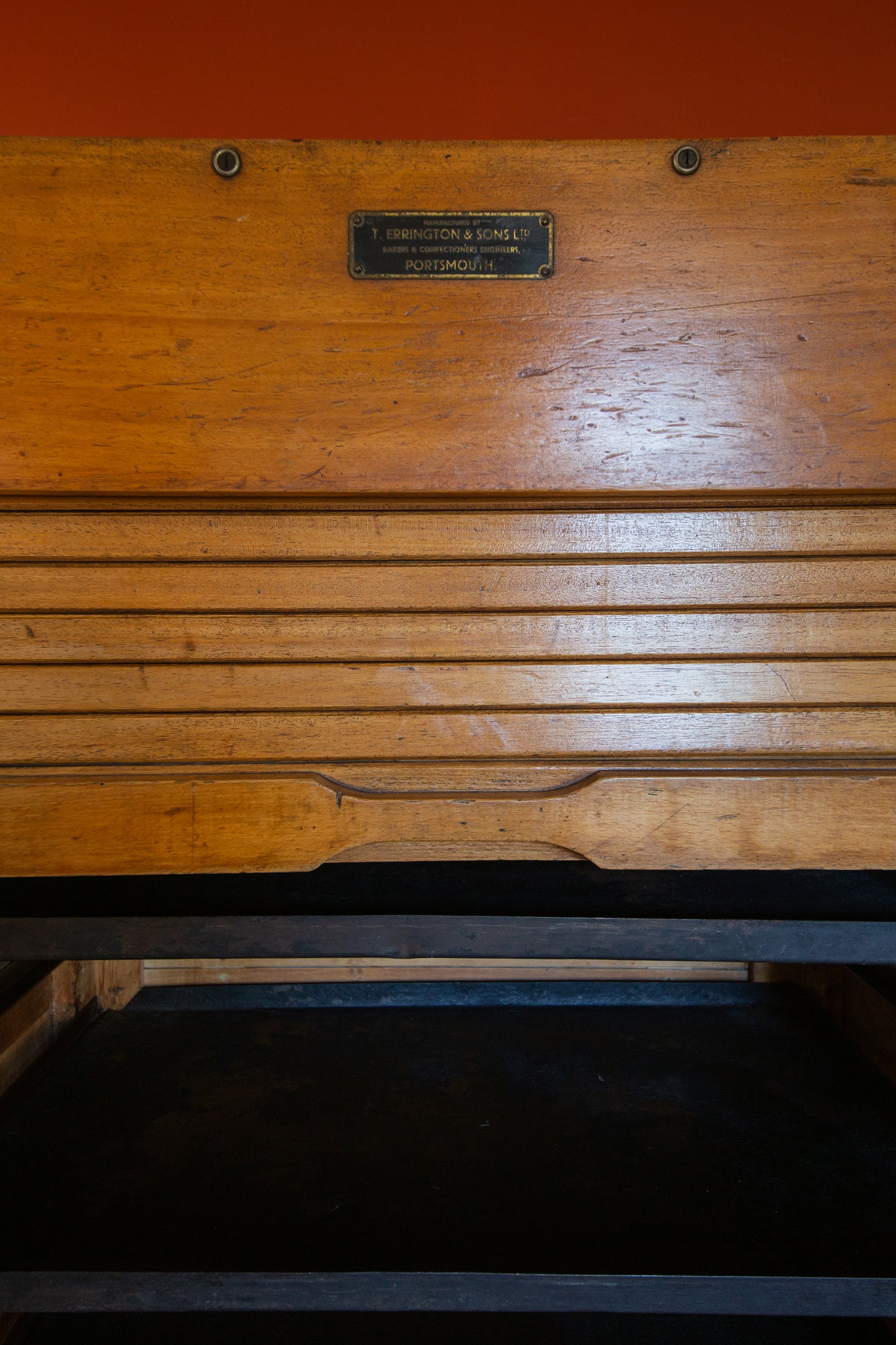 Vintage Tambour Bakers Cabinet