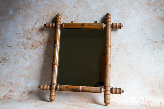 Antique Bamboo Mirror