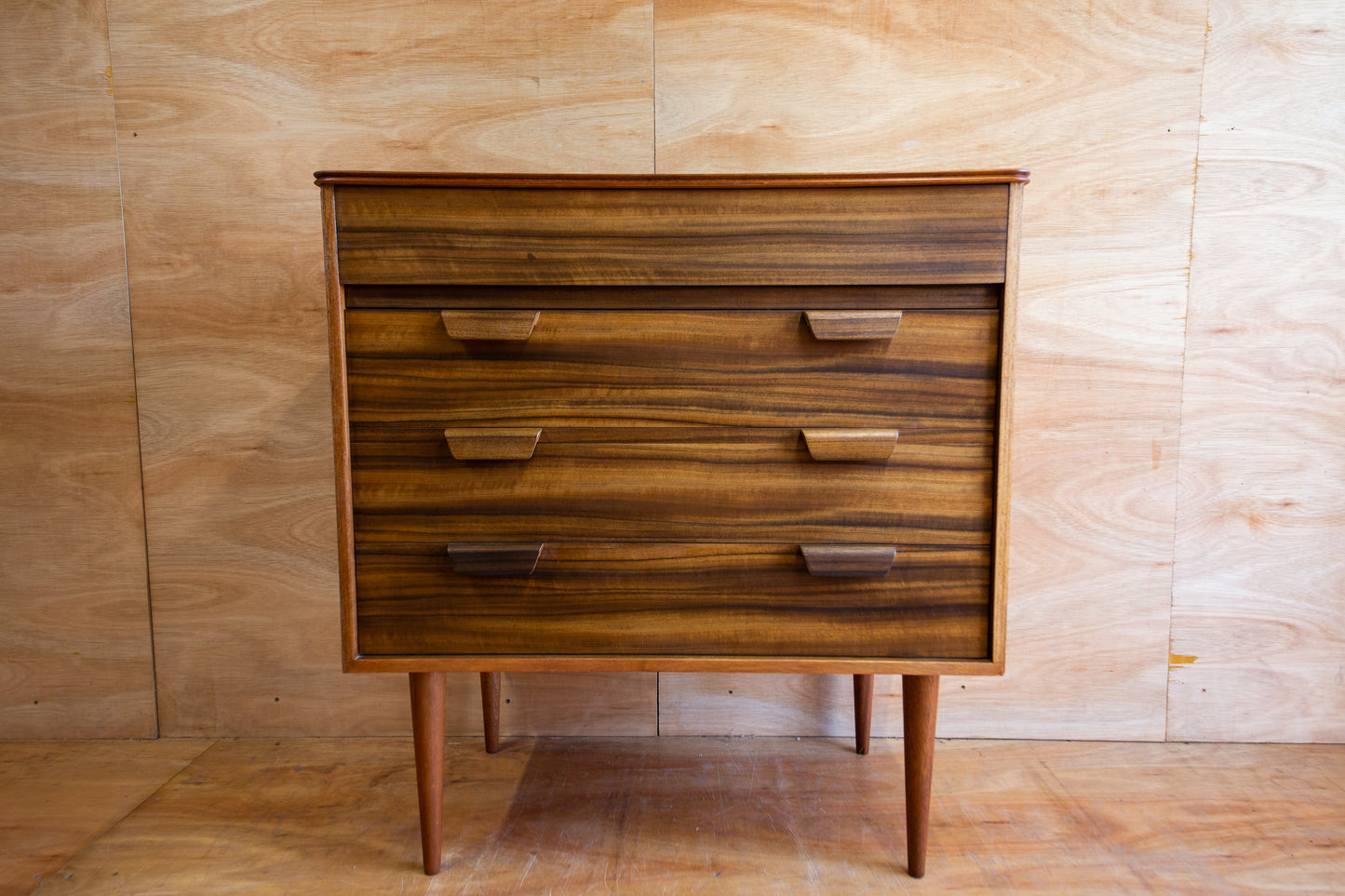 Vintage Uniflex Walnut Chest of Drawers