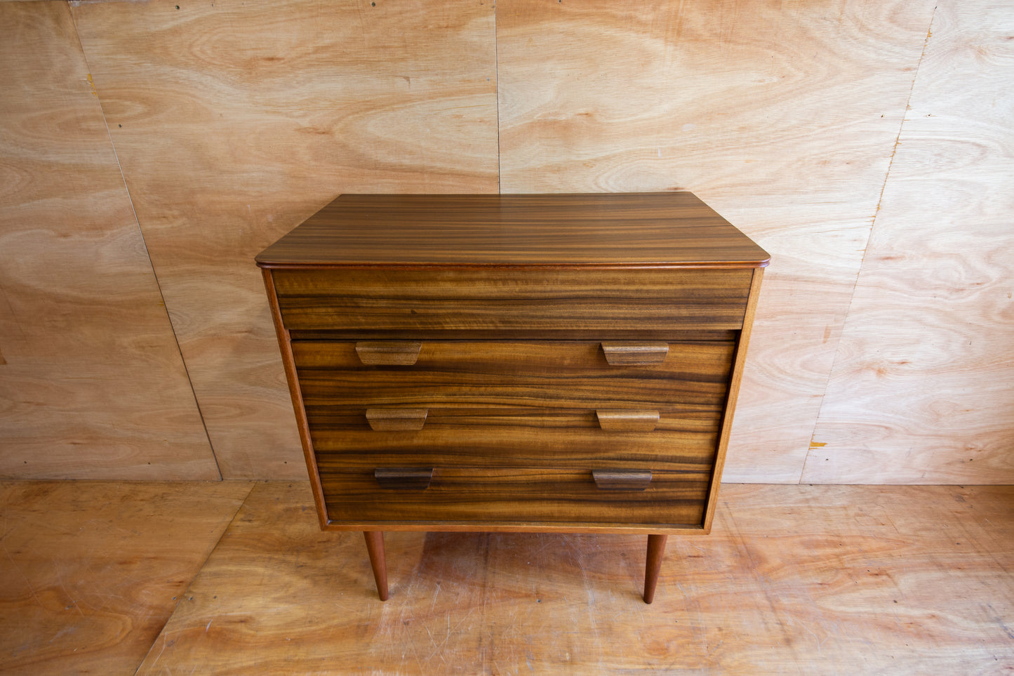 Vintage Uniflex Walnut Chest of Drawers