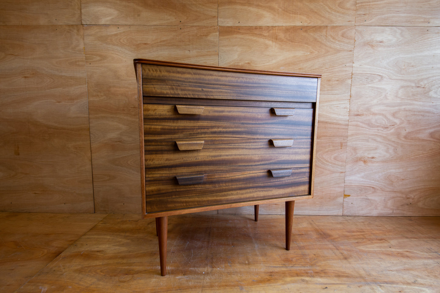 Vintage Uniflex Walnut Chest of Drawers