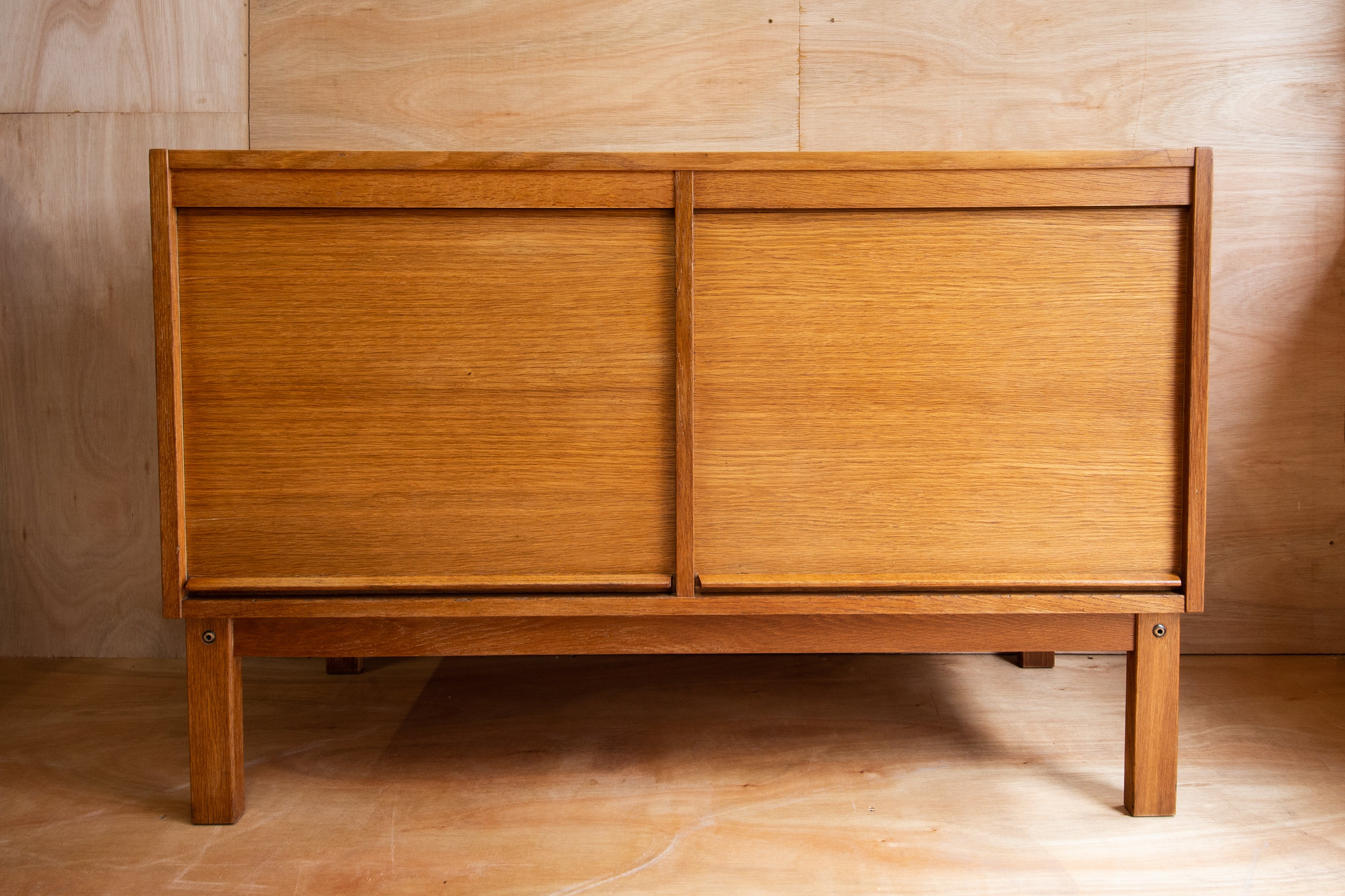 Oak Tambour Fronted Cabinet