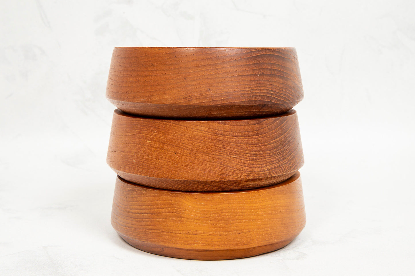 Vintage Teak Wooden Bowls Set