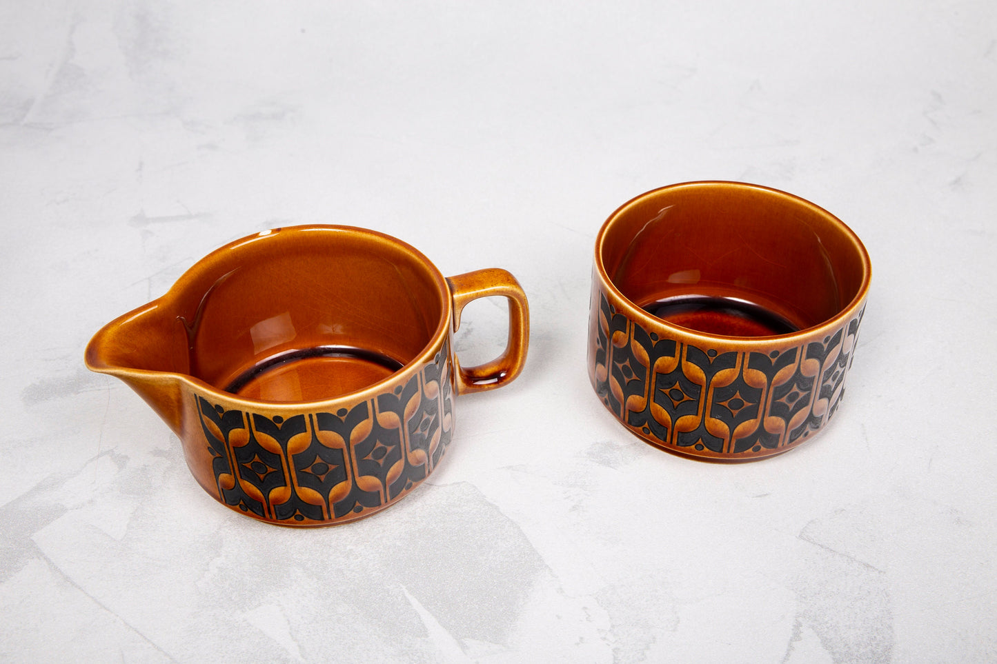 Vintage Hornsea Heirloom Autumn Cream Jug and Sugar Bowl Set