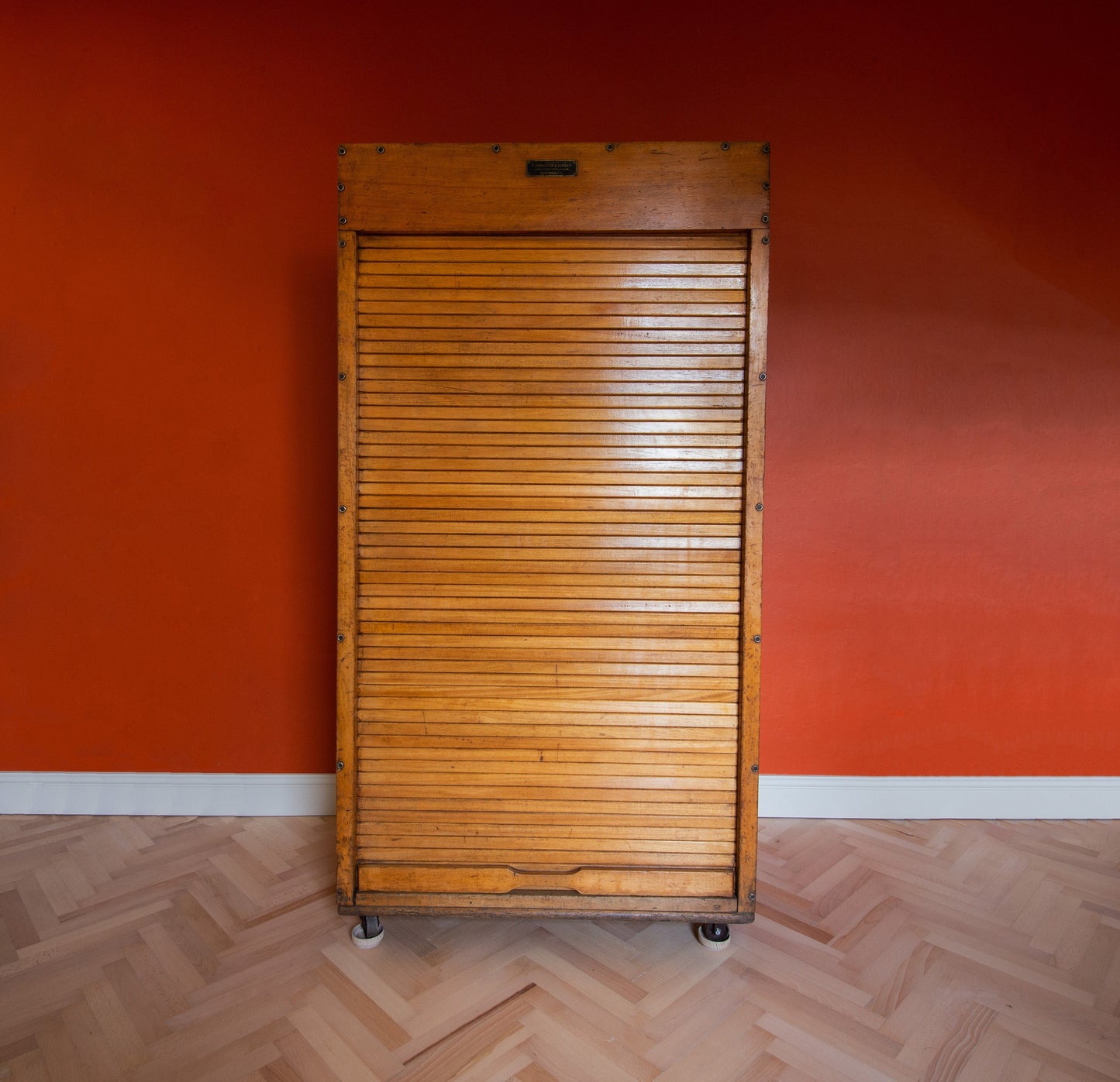 Vintage Tambour Bakers Cabinet